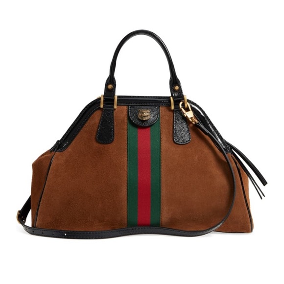 Gucci medium suede satchel